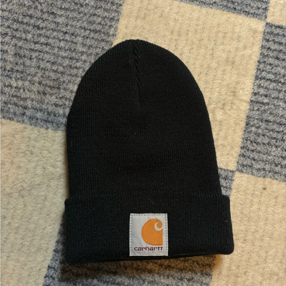 Toddler Carhartt Black Knit Cuffed Beanie